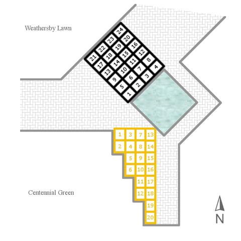 map image showing location of the brick in the Plaza